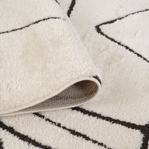 Amer Rugs Monotone Vintage Moroccan Power-loom Area Rug – Timeless Design For Any Room In Your Home Ivory Polypropylene Mnt100203