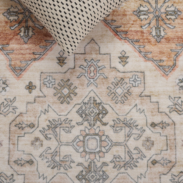 Safavieh Montana Elegant Floral Motif Rug - Durable Power Loomed Design For Timeless Home Decor Charm Beige ,Light Brown Polyester Mnt122b-6r