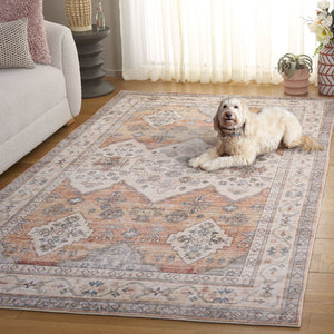 Safavieh Montana Elegant Floral Motif Rug - Durable Power Loomed Design For Timeless Home Decor Charm Beige ,Light Brown Polyester Mnt122b-6r