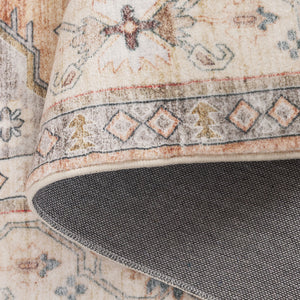 Safavieh Montana Elegant Floral Motif Rug - Durable Power Loomed Design For Timeless Home Decor Charm Beige ,Light Brown Polyester Mnt122b-6r