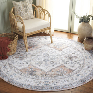 Safavieh Montana Elegant Floral Motif Rug - Durable Power Loomed Design For Timeless Home Decor Charm Beige ,Light Brown Polyester Mnt122b-6r