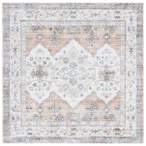 Safavieh Montana Elegant Floral Motif Rug - Durable Power Loomed Design For Timeless Home Decor Charm Beige ,Light Brown Polyester Mnt122b-6r