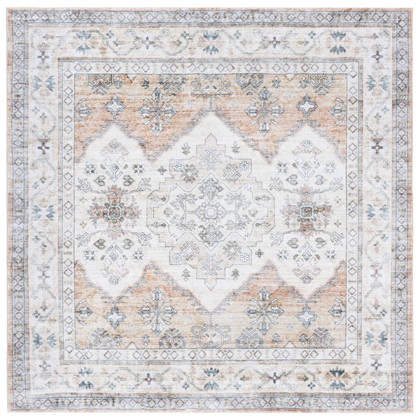 Safavieh Montana Elegant Floral Motif Rug - Durable Power Loomed Design For Timeless Home Decor Charm Beige ,Light Brown Polyester Mnt122b-6r