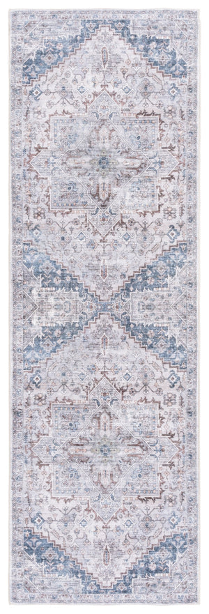 Safavieh Montana Traditional Style Area Rug – Elegant 6ft Diameter Design For Sophisticated Home Décor Grey ,Blue Polyester Mnt123f-28