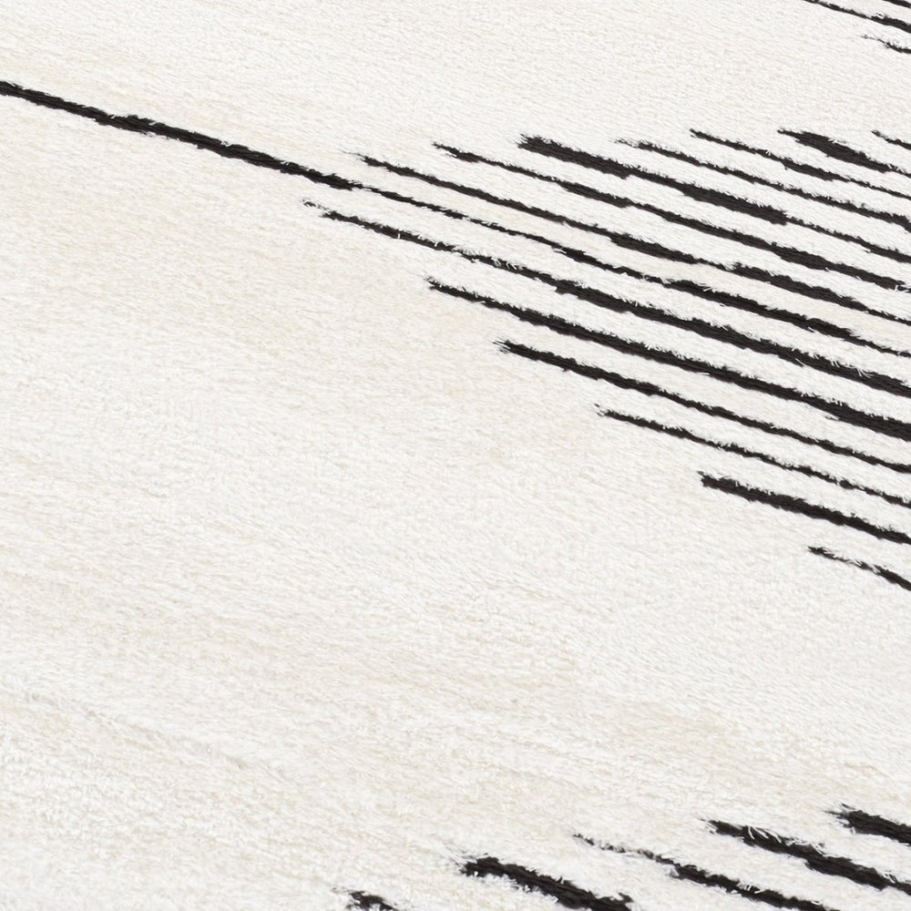 Amer Rugs Monotone Vintage Moroccan Power-loom Area Rug – Timeless Design For Any Room In Your Home White Polypropylene Mnt20203