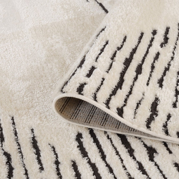 Amer Rugs Monotone Vintage Moroccan Power-loom Area Rug – Timeless Design For Any Room In Your Home White Polypropylene Mnt20203