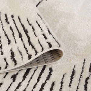Amer Rugs Monotone Vintage Moroccan Power-loom Area Rug – Timeless Design For Any Room In Your Home White Polypropylene Mnt20203