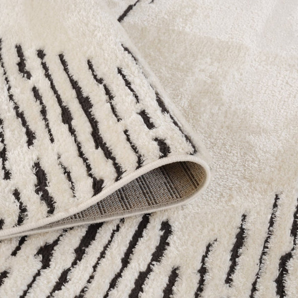 Amer Rugs Monotone Vintage Moroccan Power-loom Area Rug – Timeless Design For Any Room In Your Home White Polypropylene Mnt20203