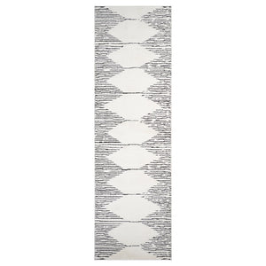 Amer Rugs Monotone Vintage Moroccan Power-loom Area Rug – Timeless Design For Any Room In Your Home White Polypropylene Mnt22610