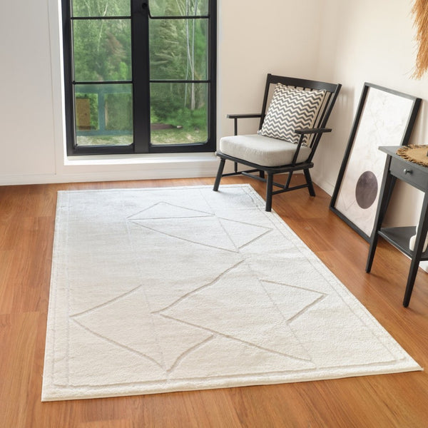 Amer Rugs Monotone Vintage Moroccan Power-loom Area Rug – Timeless Design For Any Room In Your Home Ivory Polypropylene Mnt8203