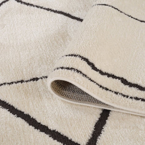 Amer Rugs Monotone Vintage Moroccan Power-loom Area Rug – Timeless Design For Any Room In Your Home Ivory Polypropylene Mnt97999
