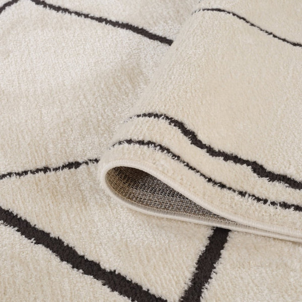Amer Rugs Monotone Vintage Moroccan Power-loom Area Rug – Timeless Design For Any Room In Your Home Ivory Polypropylene Mnt97999
