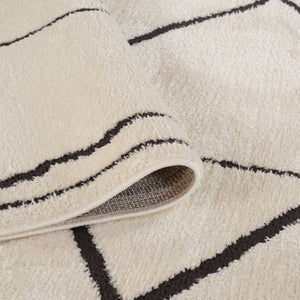 Amer Rugs Monotone Vintage Moroccan Power-loom Area Rug – Timeless Design For Any Room In Your Home Ivory Polypropylene Mnt97999