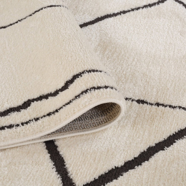 Amer Rugs Monotone Vintage Moroccan Power-loom Area Rug – Timeless Design For Any Room In Your Home Ivory Polypropylene Mnt97999
