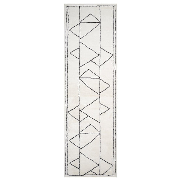 Amer Rugs Monotone Vintage Moroccan Power-loom Area Rug – Timeless Design For Any Room In Your Home Ivory Polypropylene Mnt92610