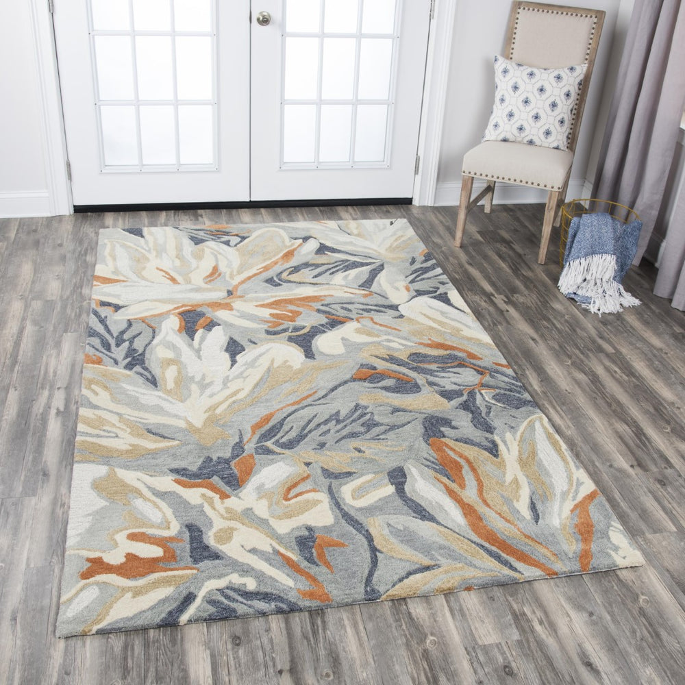 Rizzy Mod MO757A Hand Tufted Contemporary Wool / Viscose Rug Beige/Gray 9' x 12'