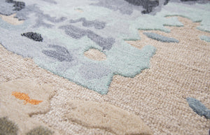 Rizzy Mod MO999A Hand Tufted Contemporary Wool / Viscose Rug Tan/Multi 9' x 12'