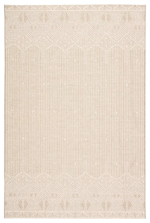 Jaipur Living Jaipur Living Belvidere Sisal Weave Art Deco Border Rug for Patio or Entryway Taupe 5'3"X7'6" RUG143351