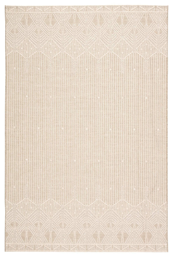 Jaipur Living Jaipur Living Belvidere Sisal Weave Art Deco Border Rug for Patio or Entryway Taupe 5'3"X7'6" RUG143351