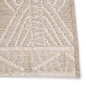 Jaipur Living Jaipur Living Belvidere Sisal Weave Art Deco Border Rug for Patio or Entryway Taupe 5'3"X7'6" RUG143351