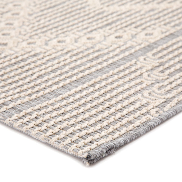Jaipur Living Jaipur Living Shiloh Tribal Diamond Flatweave Polypropylene Rug for Patio Entryway Gray 2'X3'7" RUG143364
