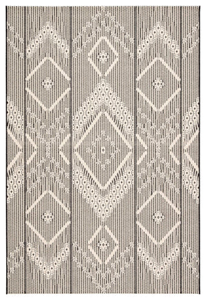 Jaipur Living Jaipur Living Shiloh Tribal Diamond Flatweave Polypropylene Rug for Patio Entryway Dark Gray 5'3"X7'6" RUG143356