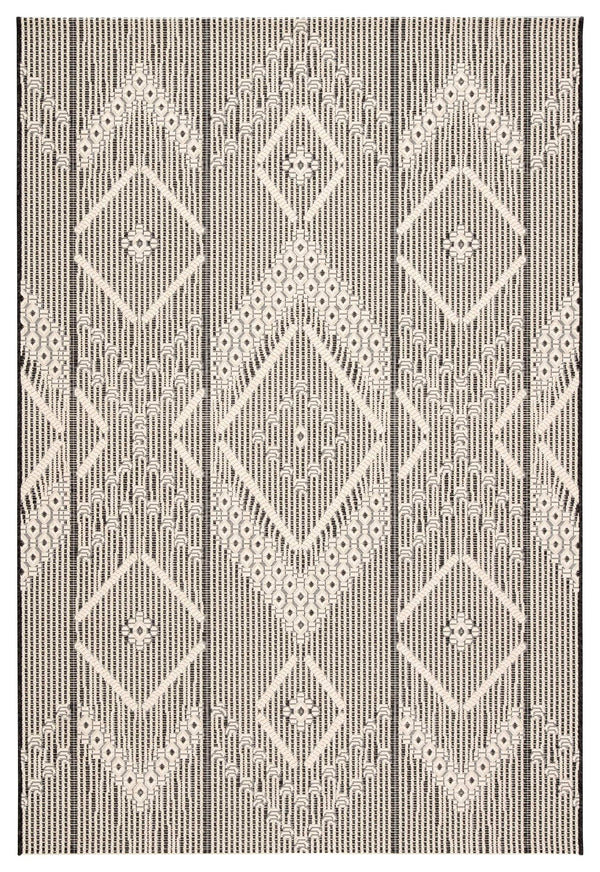 Jaipur Living Jaipur Living Shiloh Tribal Diamond Flatweave Polypropylene Rug for Patio Entryway Dark Gray 5'3"X7'6" RUG143356
