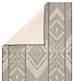 Jaipur Living Jaipur Living Shiloh Tribal Diamond Flatweave Polypropylene Rug for Patio Entryway Dark Gray 5'3"X7'6" RUG143356