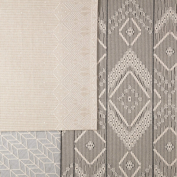 Jaipur Living Jaipur Living Shiloh Tribal Diamond Flatweave Polypropylene Rug for Patio Entryway Dark Gray 5'3"X7'6" RUG143356
