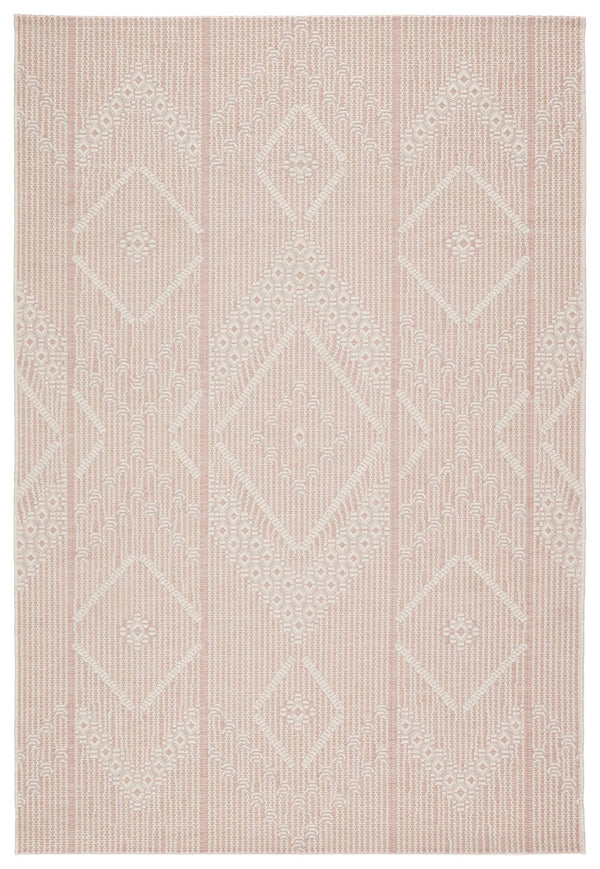Jaipur Living Jaipur Living Shiloh Tribal Diamond Flatweave Polypropylene Rug for Patio Entryway Light Pink 2'X3'7" RUG145543