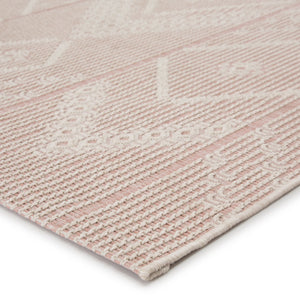 Jaipur Living Jaipur Living Shiloh Tribal Diamond Flatweave Polypropylene Rug for Patio Entryway Light Pink 2'X3'7" RUG145543