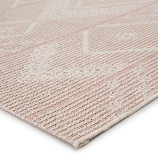 Jaipur Living Jaipur Living Shiloh Tribal Diamond Flatweave Polypropylene Rug for Patio Entryway Light Pink 2'X3'7" RUG145543