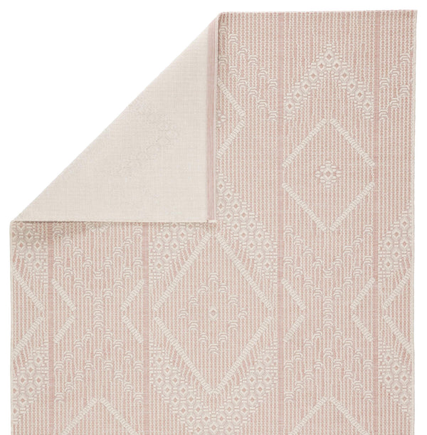 Jaipur Living Jaipur Living Shiloh Tribal Diamond Flatweave Polypropylene Rug for Patio Entryway Light Pink 2'X3'7" RUG145543