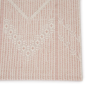 Jaipur Living Jaipur Living Shiloh Tribal Diamond Flatweave Polypropylene Rug for Patio Entryway Light Pink 2'X3'7" RUG145543