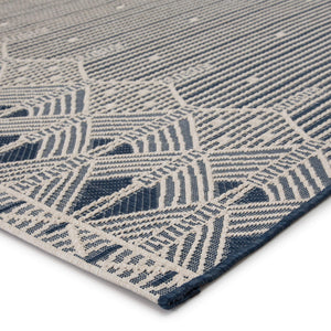 Jaipur Living Jaipur Living Belvidere Sisal Weave Art Deco Border Rug for Patio or Entryway Dark Blue 5'3"X7'6" RUG145550