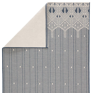 Jaipur Living Jaipur Living Belvidere Sisal Weave Art Deco Border Rug for Patio or Entryway Dark Blue 5'3"X7'6" RUG145550