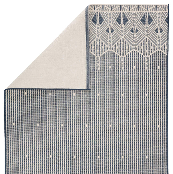 Jaipur Living Jaipur Living Belvidere Sisal Weave Art Deco Border Rug for Patio or Entryway Dark Blue 5'3"X7'6" RUG145550