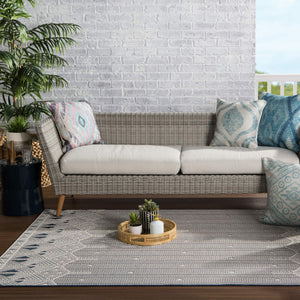 Jaipur Living Jaipur Living Belvidere Sisal Weave Art Deco Border Rug for Patio or Entryway Dark Blue 5'3"X7'6" RUG145550