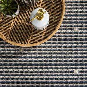 Jaipur Living Jaipur Living Belvidere Sisal Weave Art Deco Border Rug for Patio or Entryway Dark Blue 5'3"X7'6" RUG145550