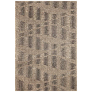 Trans Ocean Liora Manne Monaco Wave Indoor/Outdoor Area Rug - Stylish Transitional Design For Any Space Natural Polypropylene Moc57627612