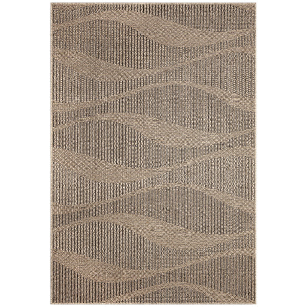 Trans Ocean Liora Manne Monaco Wave Indoor/Outdoor Area Rug - Stylish Transitional Design For Any Space Natural Polypropylene Moc57627612