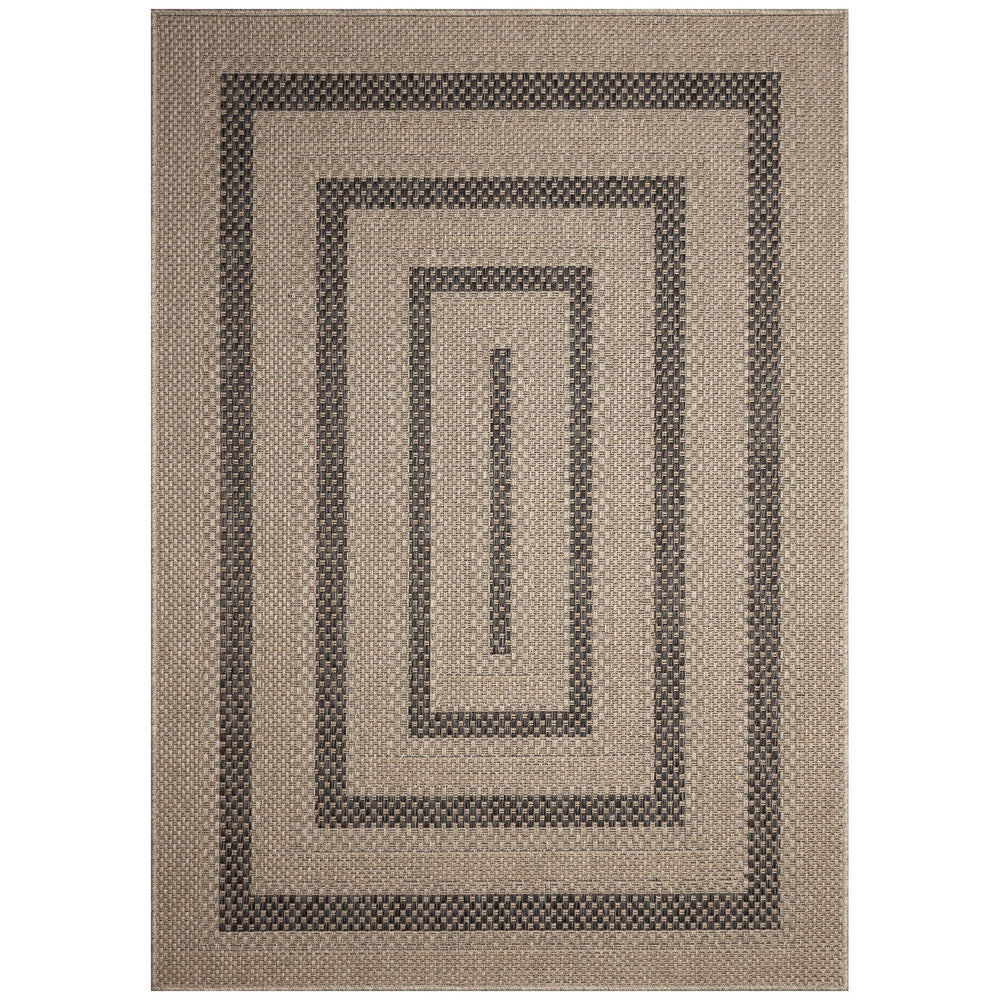 Trans Ocean Liora Manne Monaco Multi Border Area Rug - Stylish Indoor/Outdoor Design For Elegant Spaces Natural Polypropylene Moc69628012