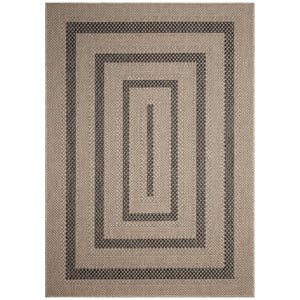 Trans Ocean Liora Manne Monaco Multi Border Area Rug - Stylish Indoor/Outdoor Design For Elegant Spaces Natural Polypropylene Moc69628012