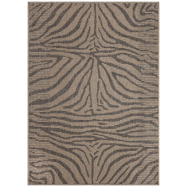 Trans Ocean Liora Manne Monaco Zebra Indoor/Outdoor Area Rug - Stylish Graphic Design For Modern Spaces Natural Polypropylene Moc80628112