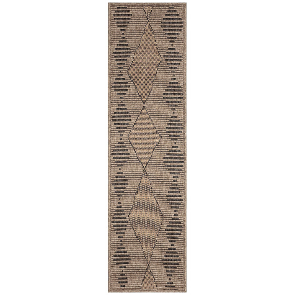 Trans Ocean Liora Manne Monaco Diamonds Area Rug - Stylish Indoor/Outdoor Design With Rustic Tribal Pattern Natural Polypropylene Mocr8627512
