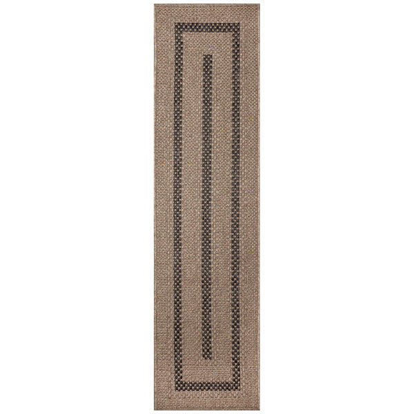Trans Ocean Liora Manne Monaco Multi Border Area Rug - Stylish Indoor/Outdoor Design For Elegant Spaces Natural Polypropylene Mocr8628012