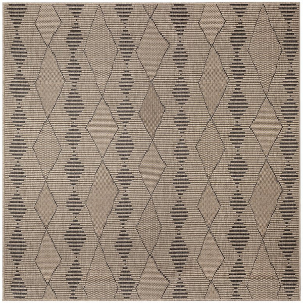 Trans Ocean Liora Manne Monaco Diamonds Area Rug - Stylish Indoor/Outdoor Design With Rustic Tribal Pattern Natural Polypropylene Mocs8627512