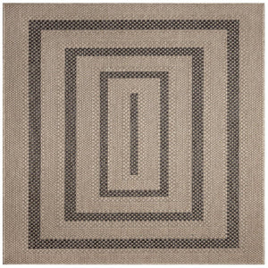 Trans Ocean Liora Manne Monaco Multi Border Area Rug - Stylish Indoor/Outdoor Design For Elegant Spaces Natural Polypropylene Mocs8628012