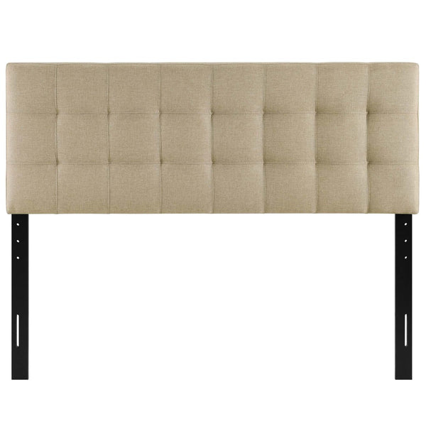 Modway Furniture Lily Upholstered Fabric Queen Headboard by Modway - Modern Tufted Design for Cozy Bedrooms Beige MOD-5041-BEI