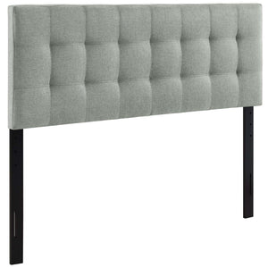 Modway Furniture Lily Upholstered Fabric Queen Headboard by Modway - Modern Tufted Design for Cozy Bedrooms Gray MOD-5041-GRY